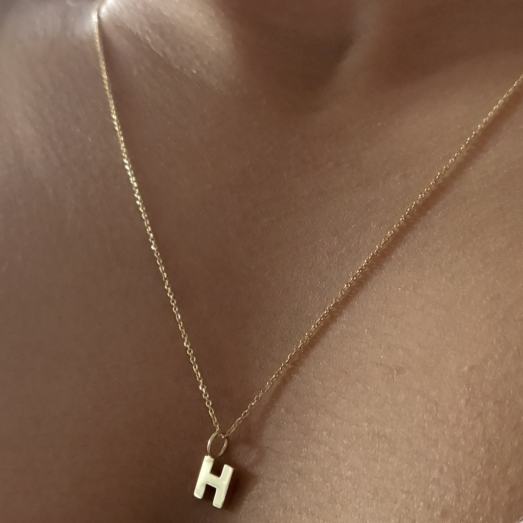 (preorder) Signature Jiana Solid 14kt Gold Initial Necklace