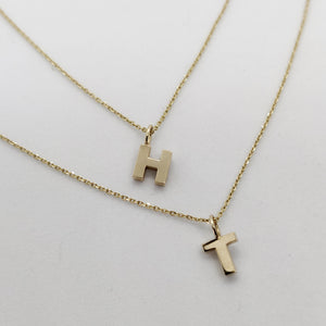 (preorder) Signature Jiana Solid 14kt Gold Initial Necklace