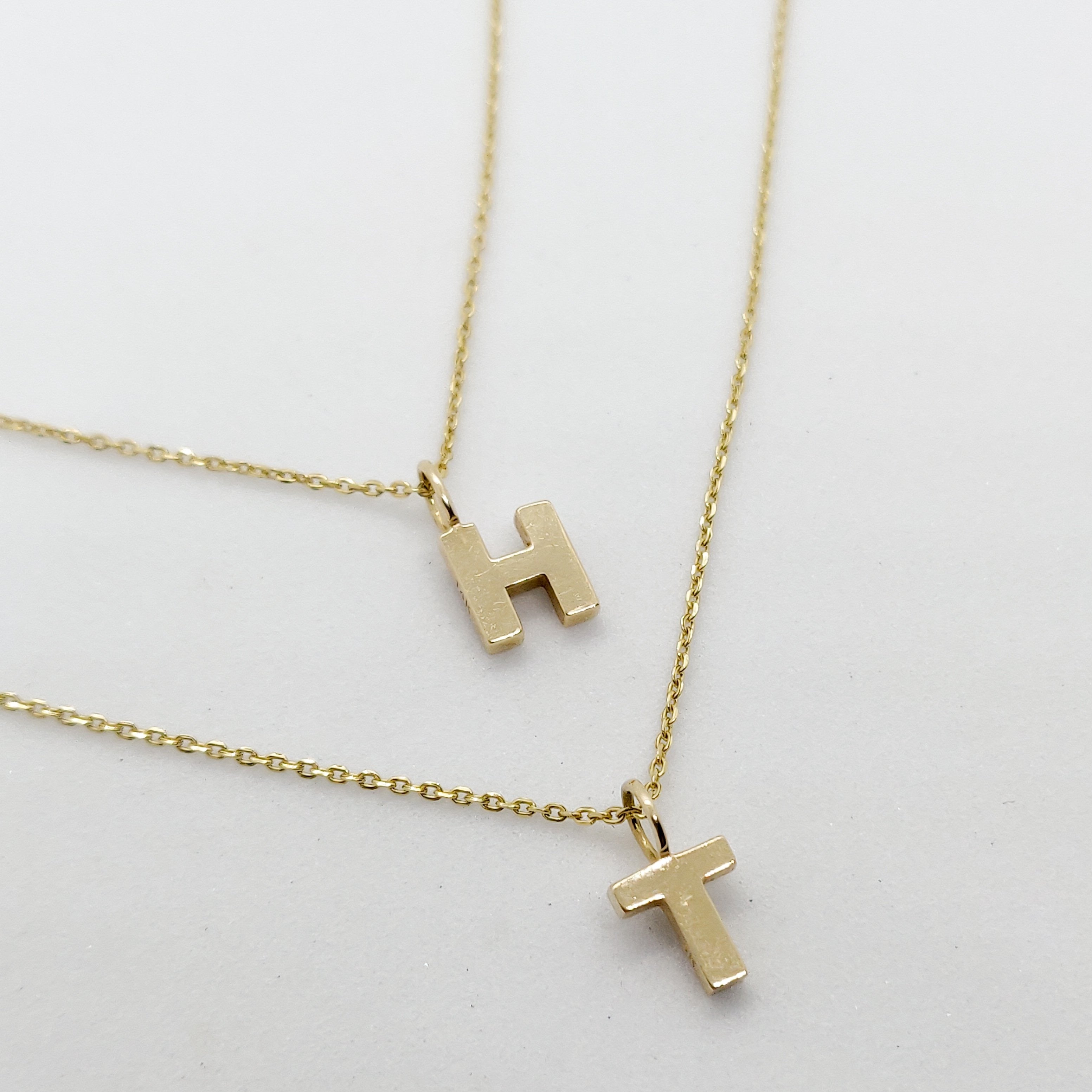 (preorder) Signature Jiana Solid 14kt Gold Initial Necklace