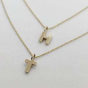 (preorder) Signature Jiana Solid 14kt Gold Initial Necklace