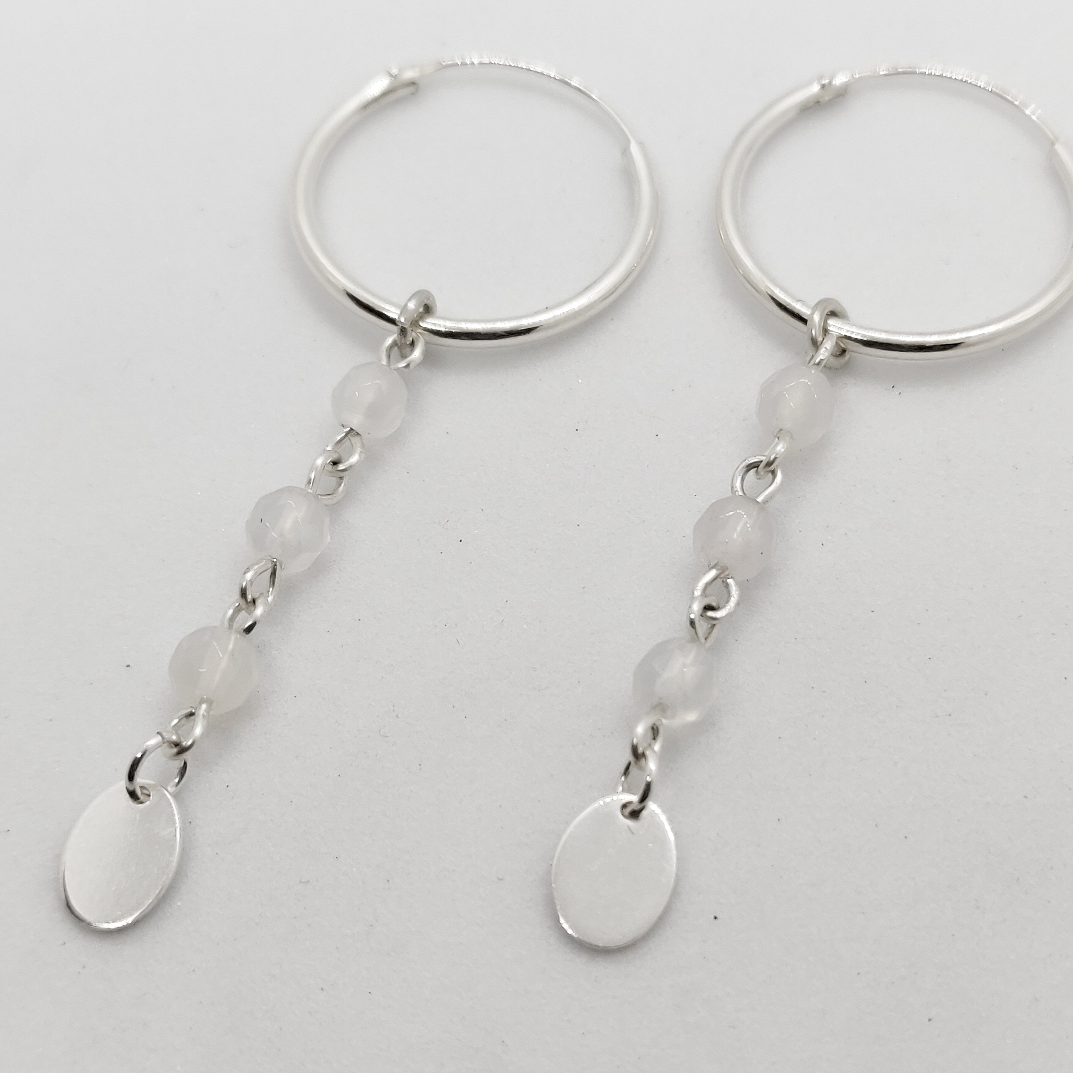 Personalised Aisha Drop Hoop Earrings