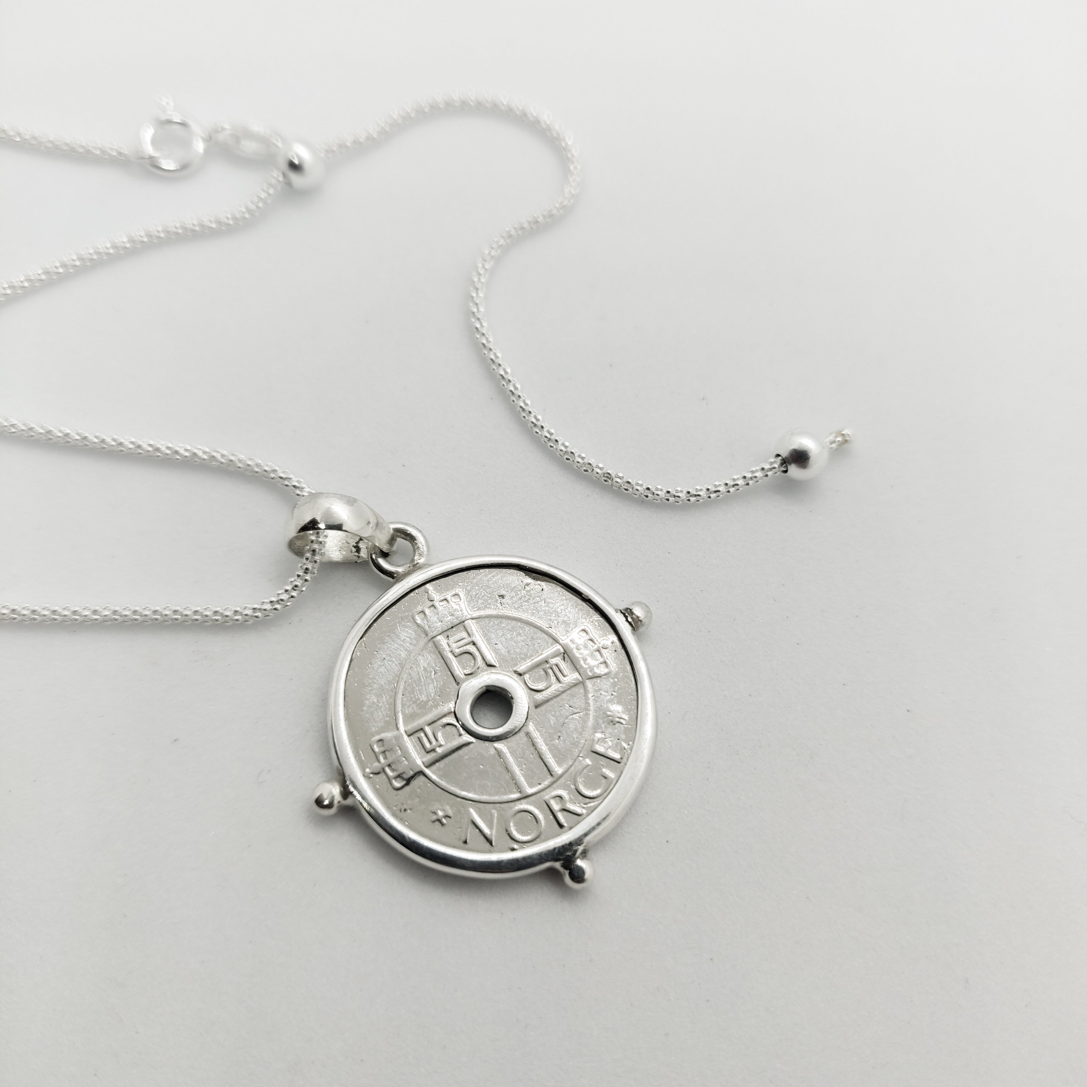 Authentic Studded Krone Coin Necklace